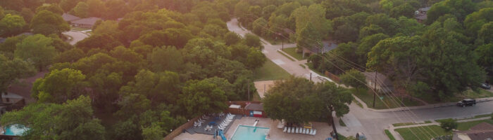 Arial view of The Texas Pool - things to do in Plano this weekend