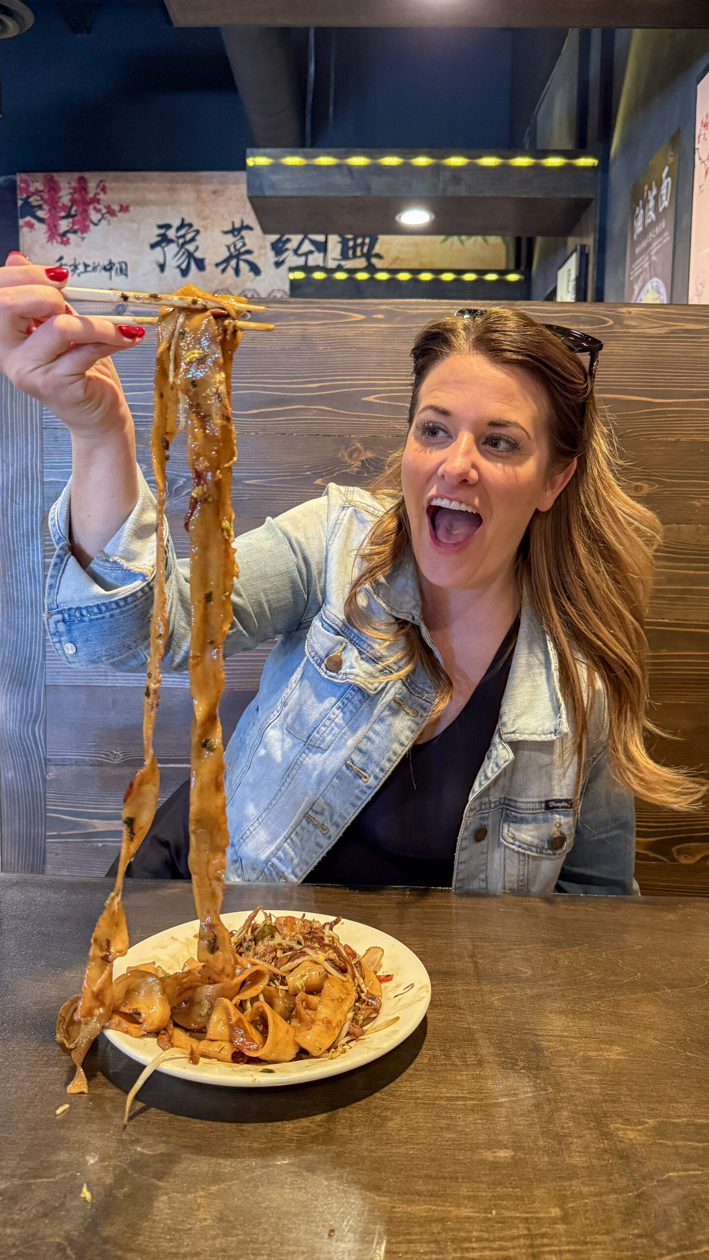 Couple in the Kitchen at Uncle Zhou in Plano - pulled noodles